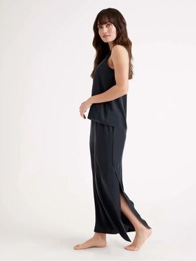 NEW Quince 100% Washable Silk Pajama Pants Black XL Mulberry Silk Sleepwear NWT
